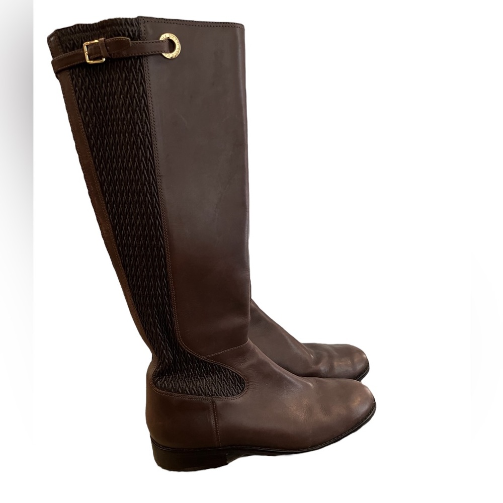 Cole Haan Brown Leather Knee High Simona Boots